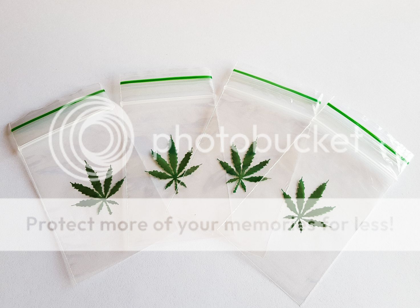 100 Plastic Bags Baggies Weed Marijuana Leaf Print Ziplock Herb Tobacco