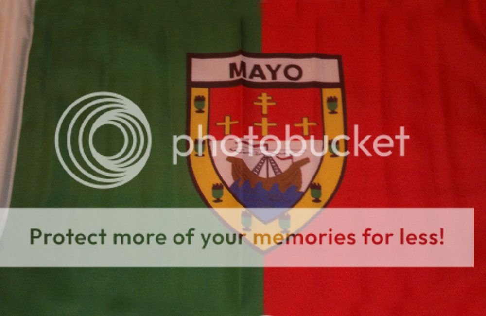 Green and Red County Mayo Car Flag 17" x 11" Ireland Gaelic Football